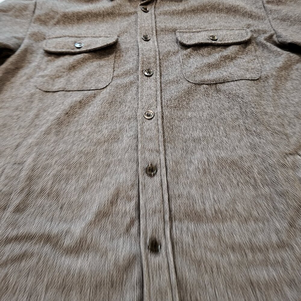 Bonobos | Grey Herringbone Sweater Overshirt | Size Large - Picture 6 of 10